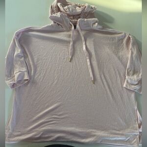 Donna Karan Soft Pink Hooded Pullover